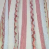 TESSUTO TENDA RIGATO BIANCO/ROSSO
