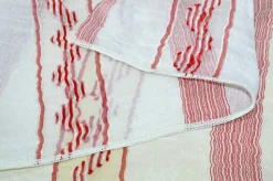 TESSUTO TENDA RIGATO BIANCO/ROSSO