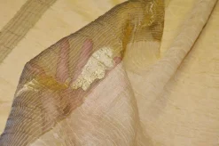 TESSUTO TENDA STROPICCIATO ORO CON APPLICAZIONI