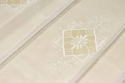TESSUTO TENDA TULLE CON RICAMO PANNA
