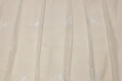 TESSUTO TENDA TULLE PANNA CON FIORE LUREX RICAMATO