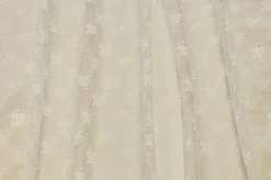 TESSUTO TENDA TULLE RICAMATO PANNA