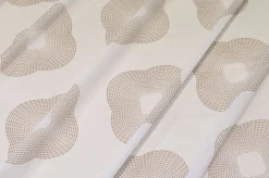 TESSUTO TENDA VELO FANTASIA GEOMETRICA BEIGE