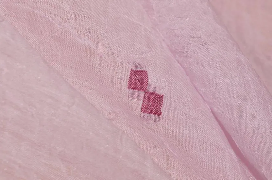 TESSUTO TENDA VELO STROPICCIATO ROSA