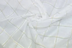 TESSUTO TENDINO BIANCO SCACCO GIALLO BLU