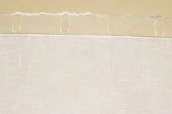 TESSUTO TENDINO CON INCASSO IN ORGANZA FIORELLINO MARRONE