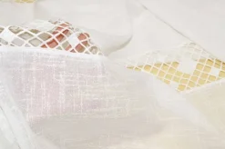 TESSUTO TENDINO EFFETTO LINO CON INSERTI MACRAME