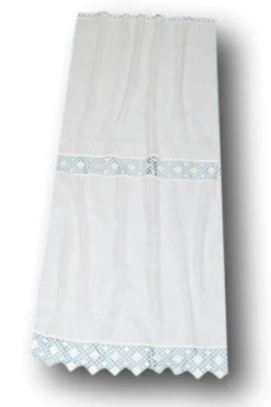 TESSUTO TENDINO EFFETTO LINO CON INSERTI MACRAME