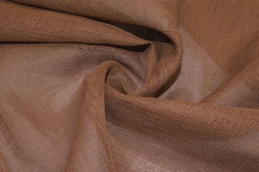 TESSUTO TENDINO EFFETTO TRAMA COLOR CACAO