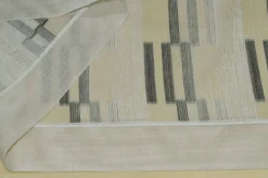 TESSUTO TENDINO FANTASIA GEOMETRICA GRIGIO/NERO