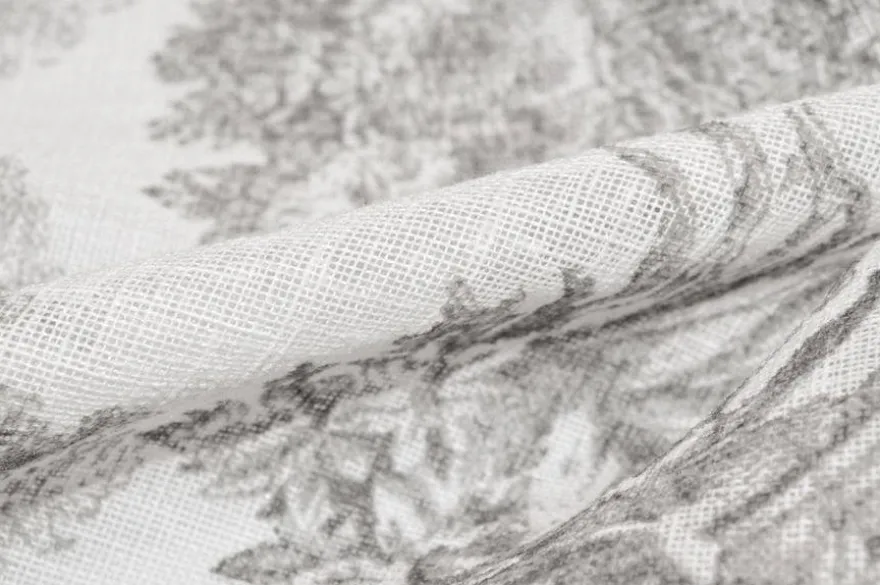 TESSUTO TENDINO FANTASIA TOILE DE JOUY GRIGIO