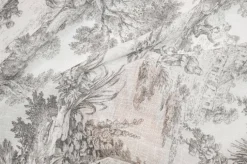 TESSUTO TENDINO FANTASIA TOILE DE JOUY GRIGIO