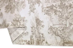 TESSUTO TENDINO FANTASIA TOILE DE JOUY BEIGE