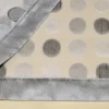 TESSUTO TENDINO ORGANZA POIS GRIGIO