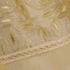 TESSUTO TENDINO ORGANZA RICAMATA OCRA