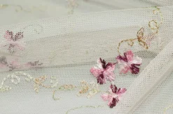 TESSUTO TENDINO TULLE CON FIORE RICAMATO