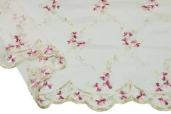 TESSUTO TENDINO TULLE CON FIORE RICAMATO