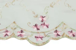 TESSUTO TENDINO TULLE CON FIORE RICAMATO