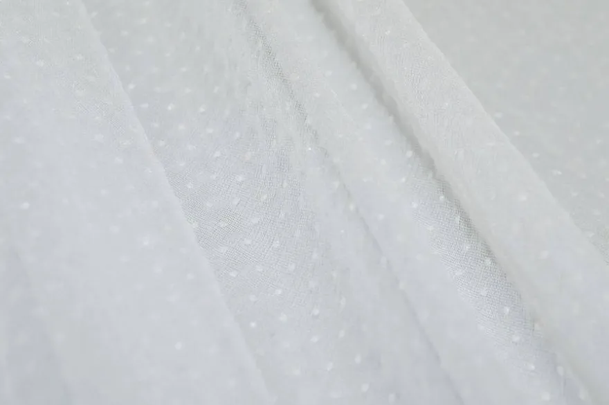 TESSUTO TERMOADESIVO PUNTO SPILLO LEGGERO BIANCO