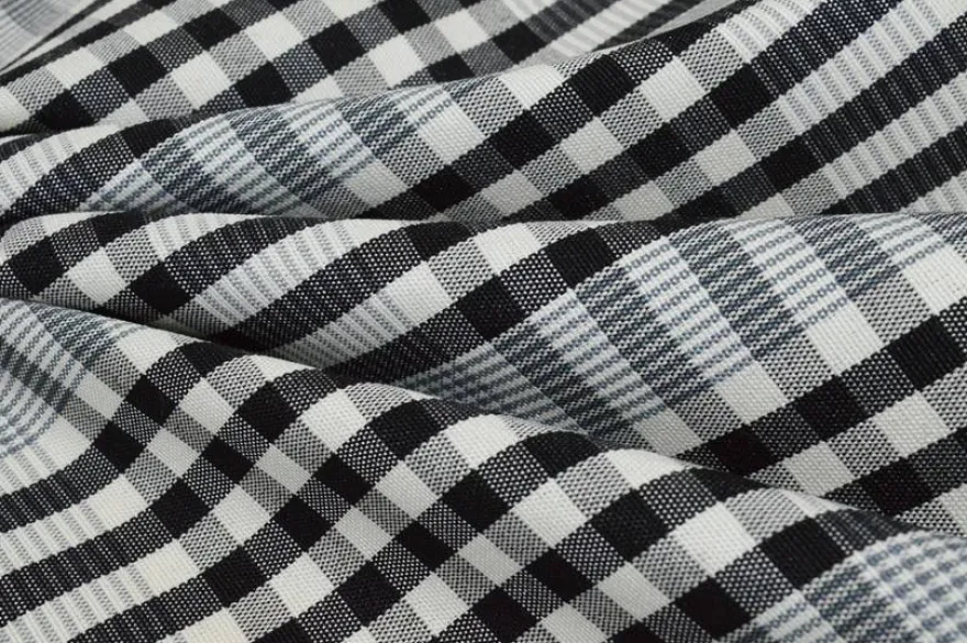 TESSUTO TOVAGLIA ANTIMACCHIA SCOZZESE BIANCO/NERO