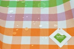 TESSUTO TOVAGLIA ANTIMACCHIA MULTICOLOR ARANCIO LILLA