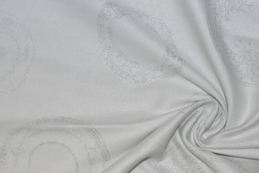 TESSUTO TOVAGLIA CHANTILLY LUREX ARGENTO