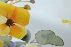 TESSUTO TOVAGLIA PURO COTONE DISEGNO FIORI MULTICOLOR