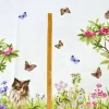 TESSUTO TOVAGLIA PURO COTONE DISEGNO CANI E GATTI