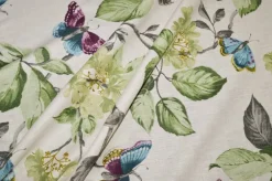 TESSUTO TOVAGLIA PURO LINO FARFALLE