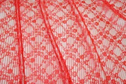 TESSUTO TULLE PLISSETTATO ROSSO