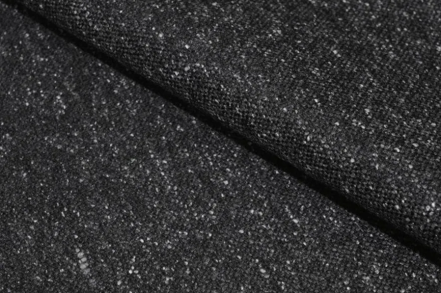 TESSUTO TWEED LANA STRETCH GRIGIO SCURO