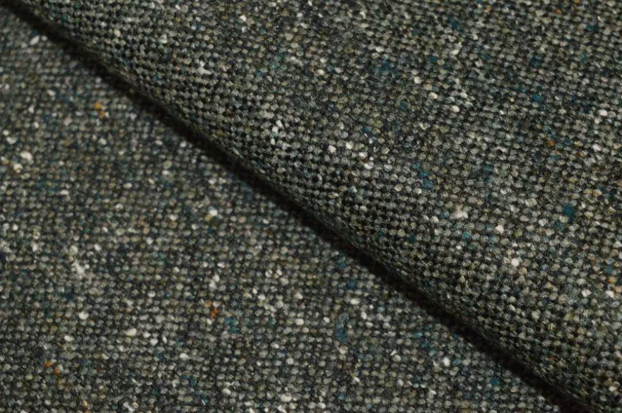 TESSUTO TWEED LANA STRETCH VERDE