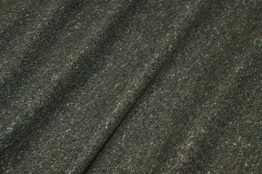 TESSUTO TWEED LANA STRETCH VERDE