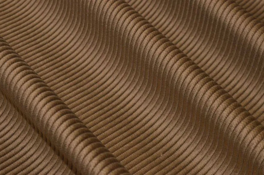 TESSUTO VELLUTO A COSTE 450 RIGHE COLOR CAMMELLO ADESIVATO