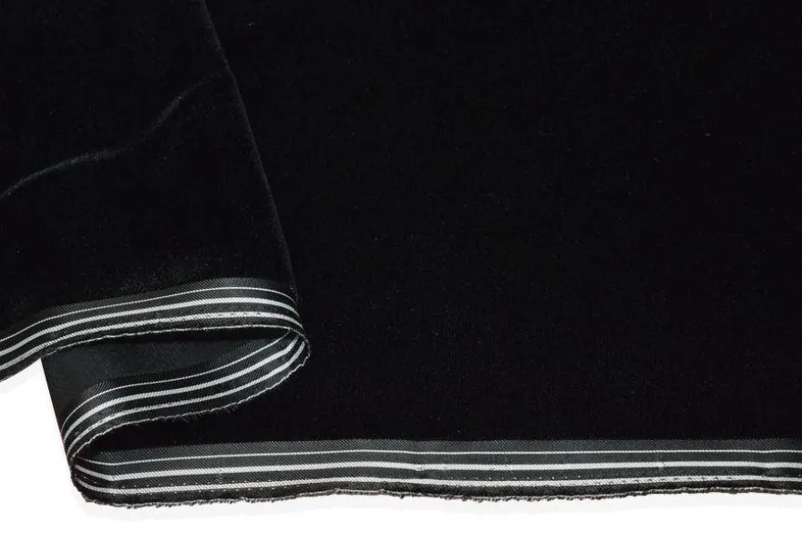 TESSUTO VELLUTO LISCIO IN VISCOSA NERO