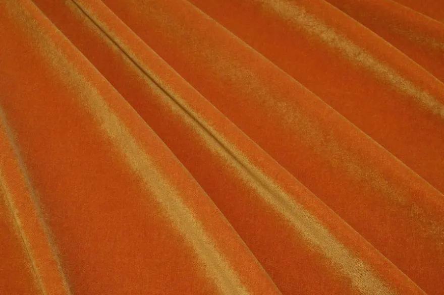 TESSUTO VELLUTO LISCIO PURO COTONE COLOR ZUCCA