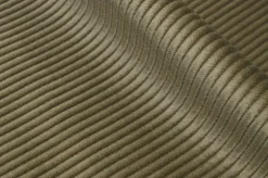 TESSUTO VELLUTO PURO COTONE A COSTE 450 RIGHE VERDE MILITARE