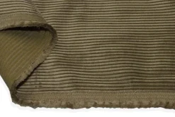 TESSUTO VELLUTO PURO COTONE A COSTE 450 RIGHE VERDE MILITARE