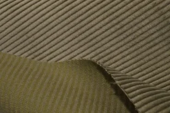 TESSUTO VELLUTO PURO COTONE A COSTE 450 RIGHE VERDE MILITARE