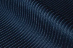 TESSUTO VELLUTO PURO COTONE A COSTE 500 RIGHE BLU