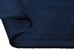 TESSUTO VELLUTO PURO COTONE A COSTE 500 RIGHE BLU