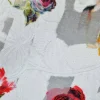 TESSUTO VISCOSA DEVOREH FIORE ROSSO
