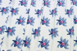 TESSUTO VISCOSA FANTASIA PALME AZZURRE