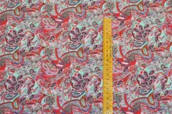 TESSUTO VISCOSA/LINO FANTASIA CASHMERE ROSSO