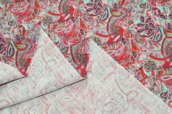 TESSUTO VISCOSA/LINO FANTASIA CASHMERE ROSSO
