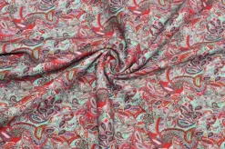 TESSUTO VISCOSA/LINO FANTASIA CASHMERE ROSSO