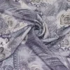 TESSUTO VOILE MISTO SETA DISEGNO CASHMERE VIOLA