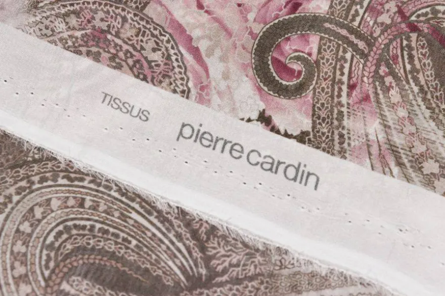 TESSUTO VOILE MISTO SETA DISEGNO CASHMERE ROSA
