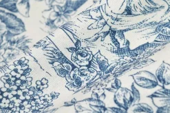 TOILE DE JOUY MISTO COTONE AZZURRO