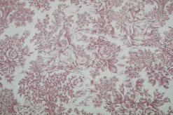 TOILE DE JOUY MISTO COTONE ROSSO